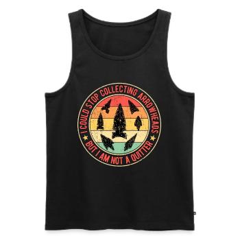 Pfeilspitzen Speerspitze Arrowhead Collection - Männer Premium Bio Tank Top - Schwarz - Vorne - Michal (187cm)