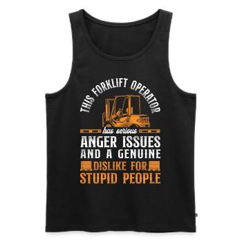 Certified Forklift Truck Operator - Männer Premium Bio Tank Top - Schwarz - Vorne - Michal (187cm)