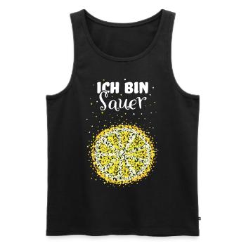 Zitrone Kostümersatz Karneval Fasching Geschenk - Männer Premium Bio Tank Top - Schwarz - Vorne - Michal (187cm)