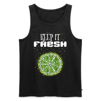Lime Costume Replacement Carnival Carnival Confetti - Men's Premium Organic Tank Top - black - Front - Michal (187cm)