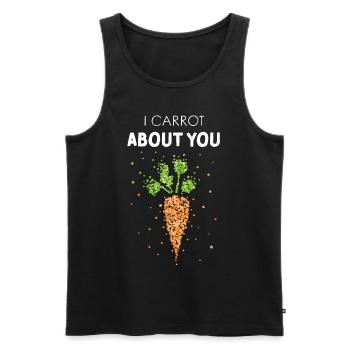 I carrot about you Karotte Kostümersatz Karneval - Männer Premium Bio Tank Top - Schwarz - Vorne - AI Model Male 178 light (178cm)