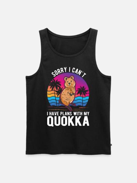 Quokka Short-tailed Kangaroo - Men's Premium Organic Tank Top - black
