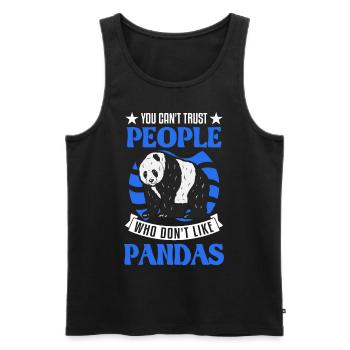 Panda Lover Panda Ours Cadeau - Débardeur bio Premium Homme - noir - Devant - Michal (187cm)