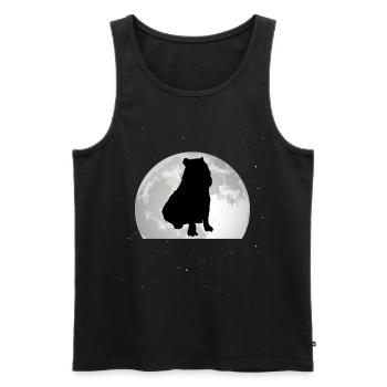 Capybara Lune Capybara - Débardeur bio Premium Homme - noir - Devant - AI Model Male 178 light (178cm)