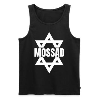 Mossad Israel Israeli Intelligence Tel Aviv - Men's Premium Organic Tank Top - black - Front - AI Model Male 178 light (178cm)