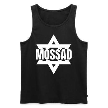 Mossad Israel Israeli Intelligence Tel Aviv - Men's Premium Organic Tank Top - black - Front - AI Model Male 178 light (178cm)