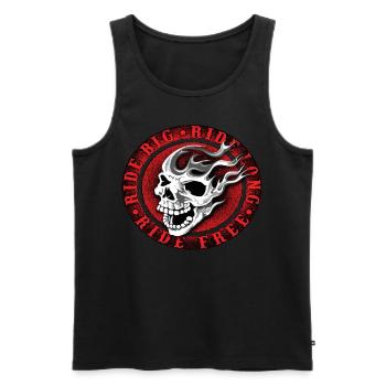 Amerikanischer Flagge USA United States Of America - Männer Premium Bio Tank Top - Schwarz - Vorne - Michal (187cm)