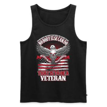 Amerikanischer Flagge USA United States Of America - Männer Premium Bio Tank Top - Schwarz - Vorne - Michal (187cm)