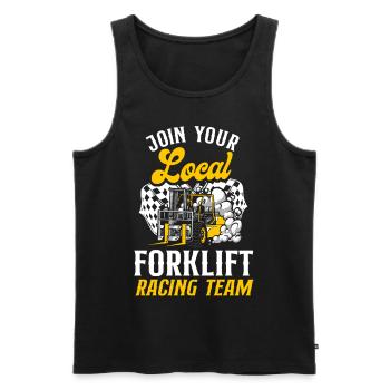 Certified Forklift Truck Operator - Men's Premium Organic Tank Top - black - Front - Michal (187cm)