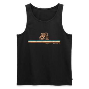Certified Forklift Truck Operator - Men's Premium Organic Tank Top - black - Front - Michal (187cm)