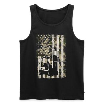 Certified Forklift Truck Operator - Männer Premium Bio Tank Top - Schwarz - Vorne - Michal (187cm)