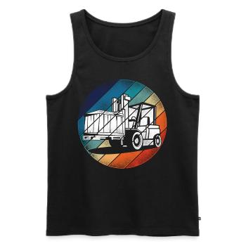 Certified Forklift Truck Operator - Men's Premium Organic Tank Top - black - Front - Michal (187cm)