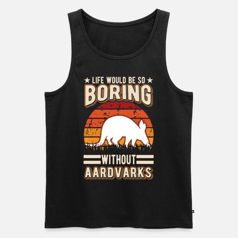 Erdferkel Geschenk Aardvark - Débardeur bio Premium Homme - noir