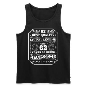 62 Geburtstag 62 Jahre Mann 62 jahre legende 62 - Männer Premium Bio Tank Top - Schwarz - Vorne - AI Model Male 178 light (178cm)