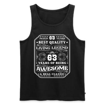 63 birthday 63 years man 63 years legendary 63 - Men's Premium Organic Tank Top - black - Front - AI Model Male 178 light (178cm)