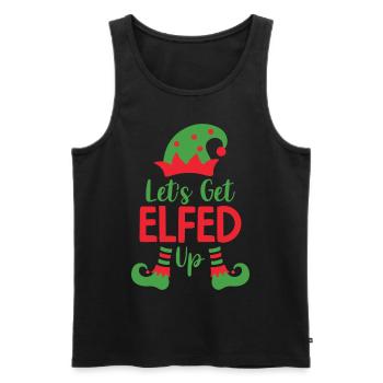 Ugly Christmas - Let's Get Elfed Up - Men's Premium Organic Tank Top - black - Front - Michal (187cm)