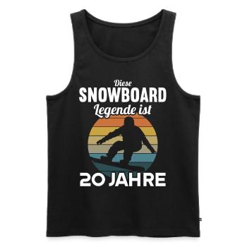 Diese Snowboard Legende ist 20 Jahre 20 Geburtstag - Männer Premium Bio Tank Top - Schwarz - Vorne - Michal (187cm)