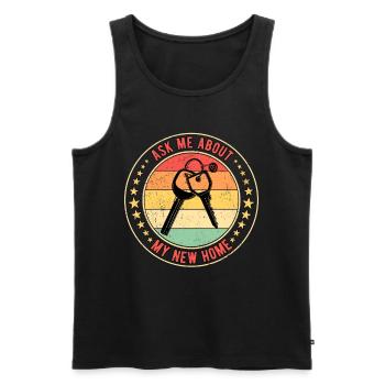 Hauskäufer Hausbesitzer Einweihungsparty - Männer Premium Bio Tank Top - Schwarz - Vorne - Michal (187cm)
