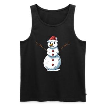 Drôle de bonhomme de neige - Débardeur bio Premium Homme - noir - Devant - Michal (187cm)