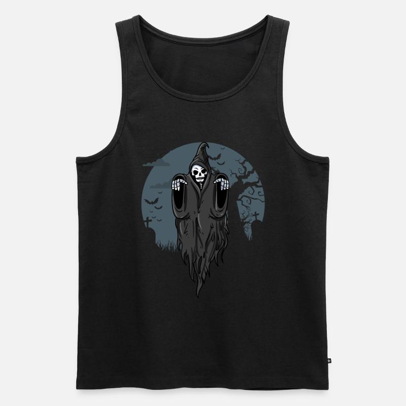 Skelett - Männer Premium Bio Tank Top - Schwarz