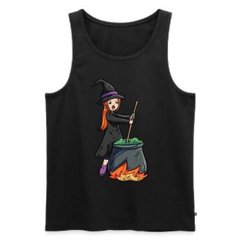 Chaudière Sorcière - Débardeur bio Premium Homme - noir - Devant - Michal (187cm)