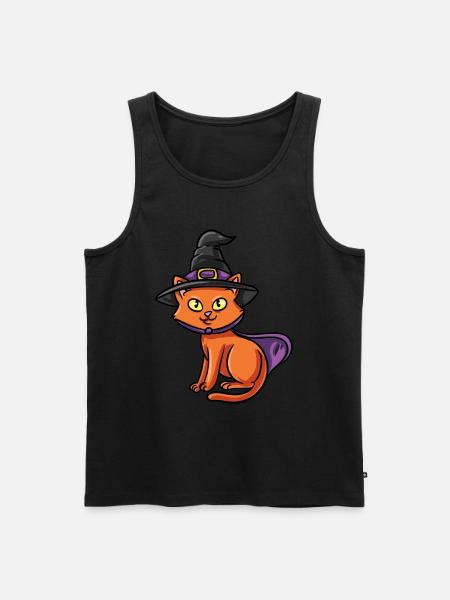 Witch Cat - Men's Premium Organic Tank Top - black