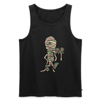 Groovy Mumie - Männer Premium Bio Tank Top - Schwarz - Vorne - AI Model Male 178 light (178cm)