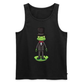 Grenouille Groom - Débardeur bio Premium Homme - noir - Devant - Michal (187cm)