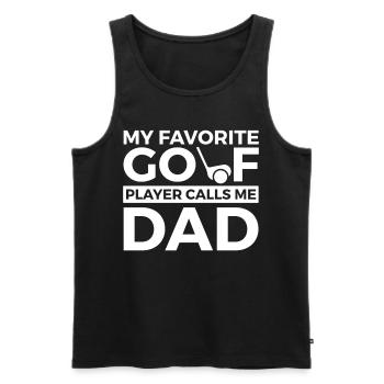 Golf Spieler Spruch Geschenkidee - Männer Premium Bio Tank Top - Schwarz - Vorne - Michal (187cm)