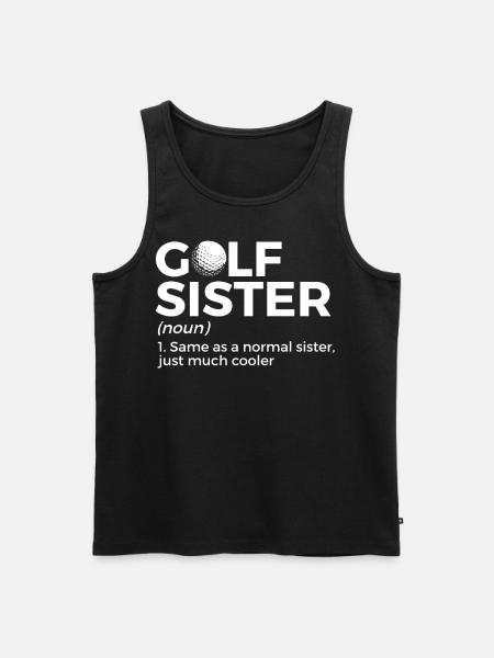 Golf Spieler Spruch Geschenkidee - Männer Premium Bio Tank Top - Schwarz