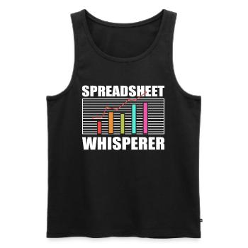 Buchhalter Buchhaltung Tabellenkalkulation - Männer Premium Bio Tank Top - Schwarz - Vorne - AI Model Male 178 light (178cm)