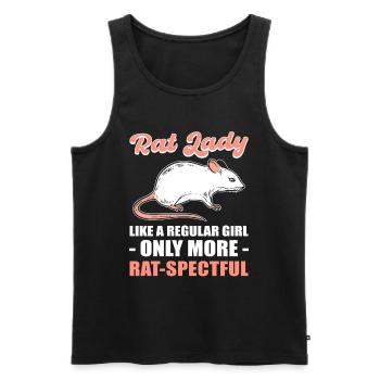 Rat Lady Like a Regular Girl Only More - Men's Premium Organic Tank Top - black - Front - Michal (187cm)