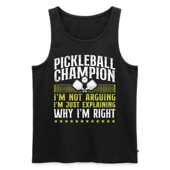 Pickleball Pickleball Champion I'm - Männer Premium Bio Tank Top - Schwarz - Vorne - Michal (187cm)