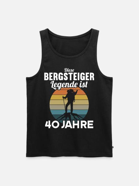Diese Bergsteiger Legende 40 Jahre 40 Geburtstag - Männer Premium Bio Tank Top - Schwarz