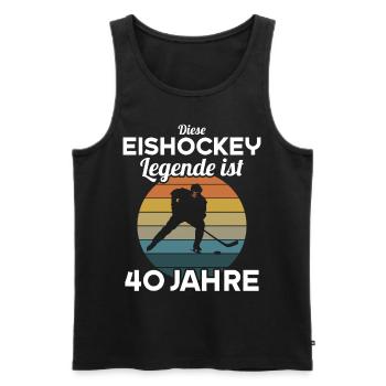 Diese Eishockey Legende ist 40 Jahre 40 Geburtstag - Männer Premium Bio Tank Top - Schwarz - Vorne - Michal (187cm)