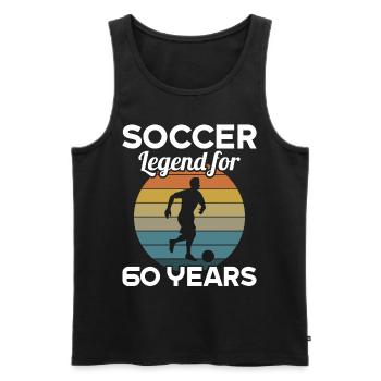 This football legend is 60 years 60 birthday - Men's Premium Organic Tank Top - black - Front - AI Model Male 178 light (178cm)