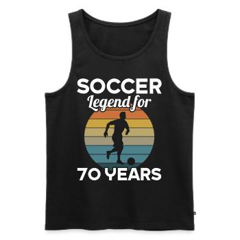 This football legend is 70 years 70 birthday - Men's Premium Organic Tank Top - black - Front - Michal (187cm)