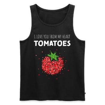 From my head Tomatoes Tomate Kostümersatz Karneval - Männer Premium Bio Tank Top - Schwarz - Vorne - AI Model Male 178 light (178cm)