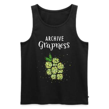 Grape Grapes Costume Replacement Carnival Carnival - Men's Premium Organic Tank Top - black - Front - Michal (187cm)