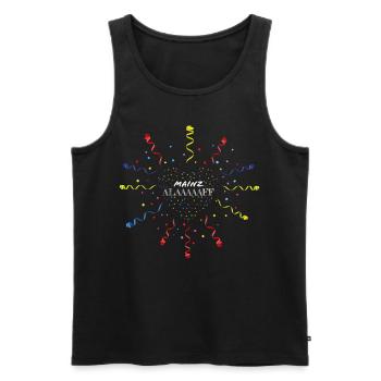 Mainz Alaaf Karneval Fasching Fasnacht Konfetti - Männer Premium Bio Tank Top - Schwarz - Vorne - AI Model Male 178 light (178cm)