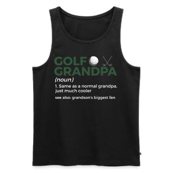 Golf Spieler Spruch Geschenkidee - Männer Premium Bio Tank Top - Schwarz - Vorne - Michal (187cm)