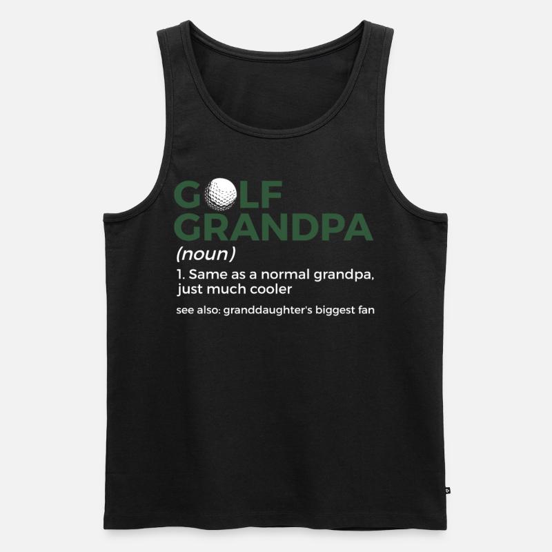 Golf Spieler Spruch Geschenkidee - Männer Premium Bio Tank Top - Schwarz