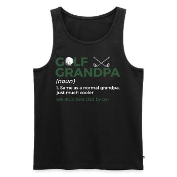 Golf Spieler Spruch Geschenkidee - Männer Premium Bio Tank Top - Schwarz - Vorne - Michal (187cm)