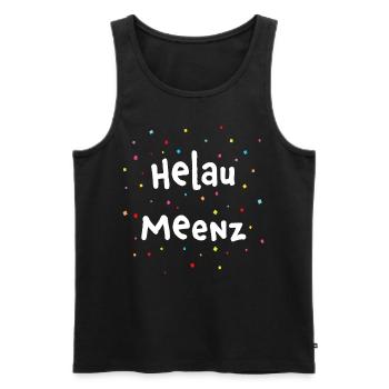 Helau Meenz Mainz Karneval Fasnacht Konfetti - Männer Premium Bio Tank Top - Schwarz - Vorne - AI Model Male 178 light (178cm)