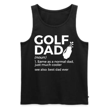 Golf Spieler Spruch Geschenkidee - Männer Premium Bio Tank Top - Schwarz - Vorne - Michal (187cm)