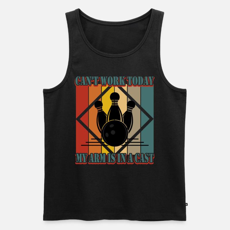 Bowling Spieler - Männer Premium Bio Tank Top - Schwarz