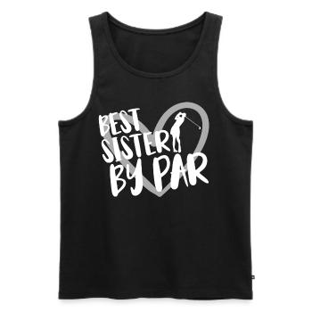 Golf Spieler Spruch Geschenkidee - Männer Premium Bio Tank Top - Schwarz - Vorne - Michal (187cm)