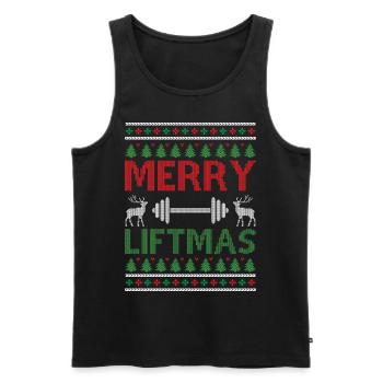 Ugly Christmas - Merry Liftmas - Men's Premium Organic Tank Top - black - Front - Michal (187cm)
