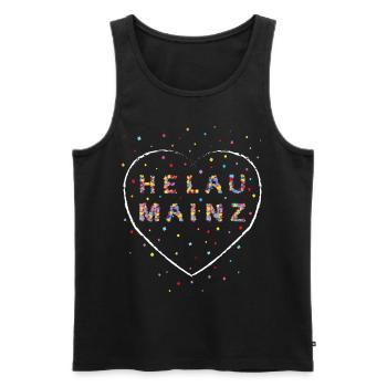Helau Mainz Karneval Fasching Konfetti Fasnacht - Männer Premium Bio Tank Top - Schwarz - Vorne - AI Model Male 178 light (178cm)