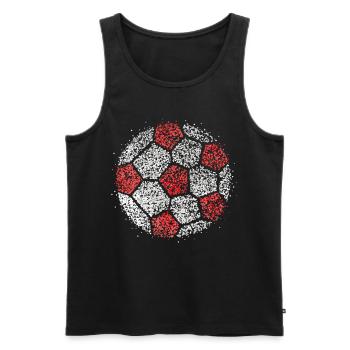 Football Red White Rut un Wiess Kölle Cologne Carnival - Men's Premium Organic Tank Top - black - Front - AI Model Male 178 light (178cm)